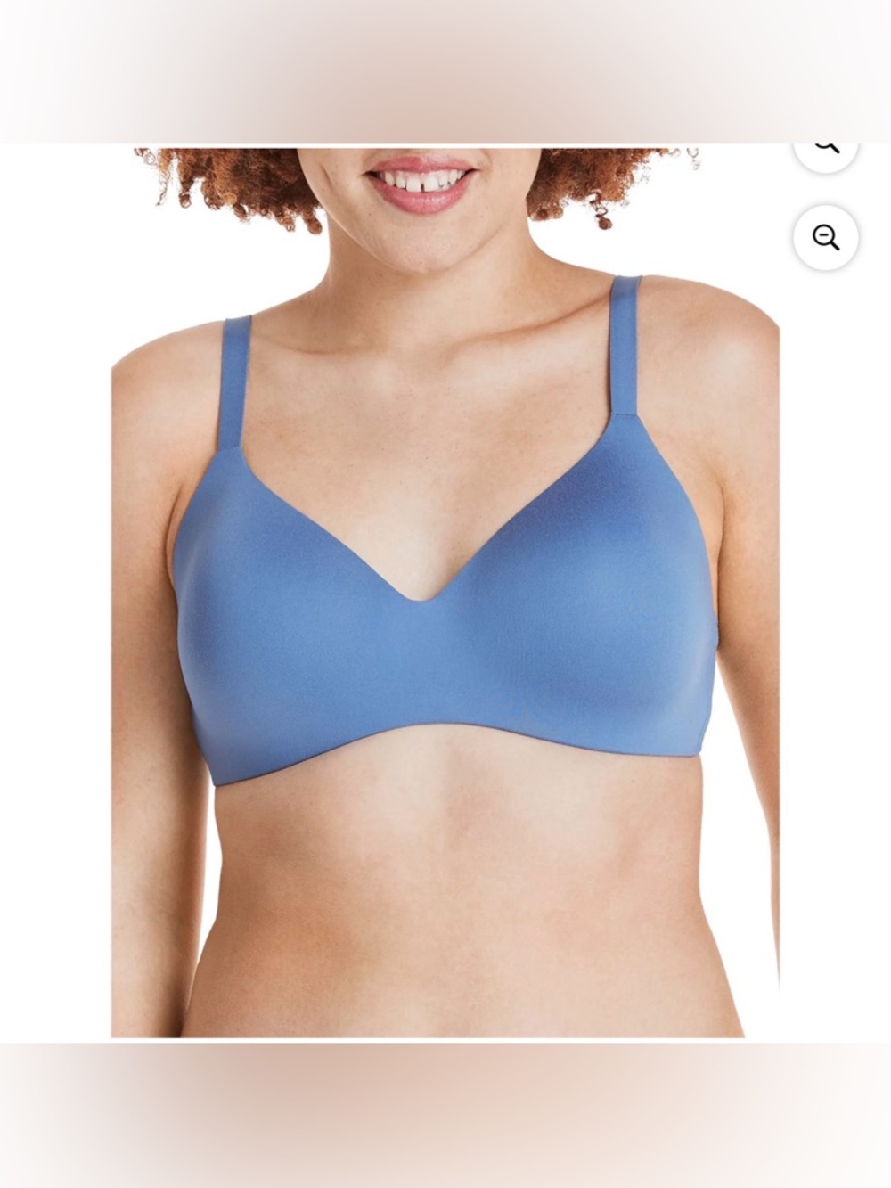 💜Hanes Womens No-Show Wireless Concealing Petals No-Show Bra  Size:XL+